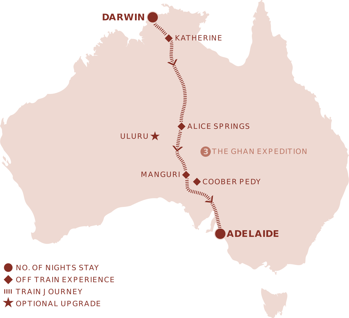 The Ghan |Ikonisk Togreise gjennom Australias Røde Hjerte| Færd Travel